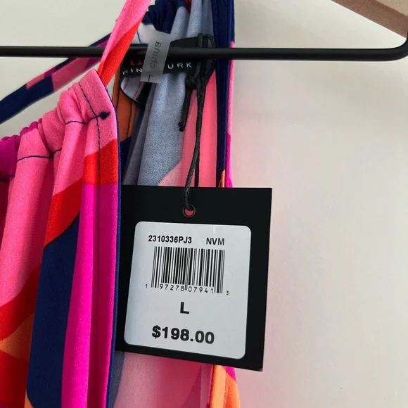 NWT Trina Turk Floral Scroll Halter Maxi Dress Size L - Picture 7 of 10